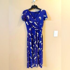 Ralph Lauren Purple Floral Midi Dress